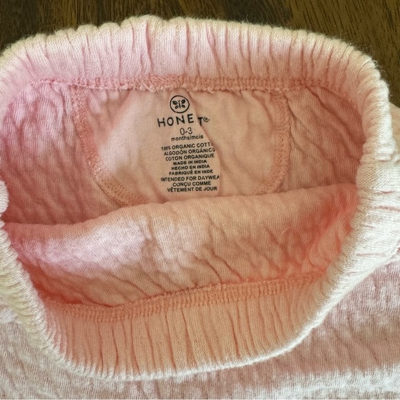 HonestBaby Girl Bundle Pink Quilted Set, Organic cotton size 0-3M - Picture 7 of 9